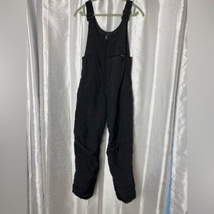 Canyon Creek Youth Large Black Ski Bib Overalls 100% Nylon Shell Poly filling